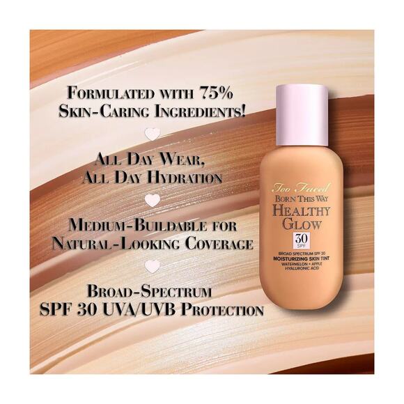 Too Faced Born This Way Healthy Glow SPF30 Moisturizing Skin Light Beige NEW - Picture 8 of 9